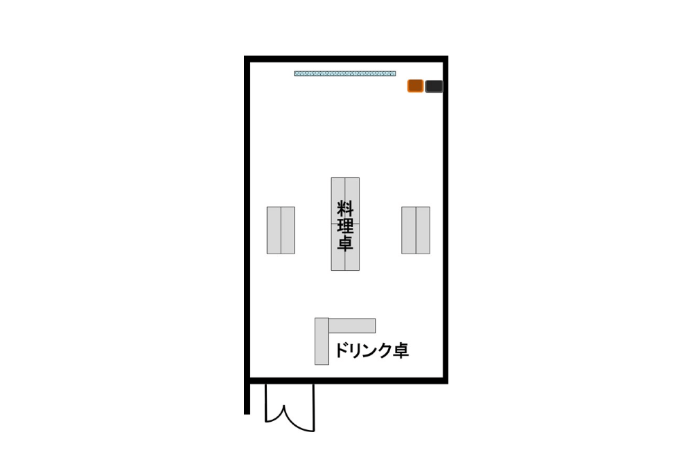 カンファレンスA 立食パーティー形式