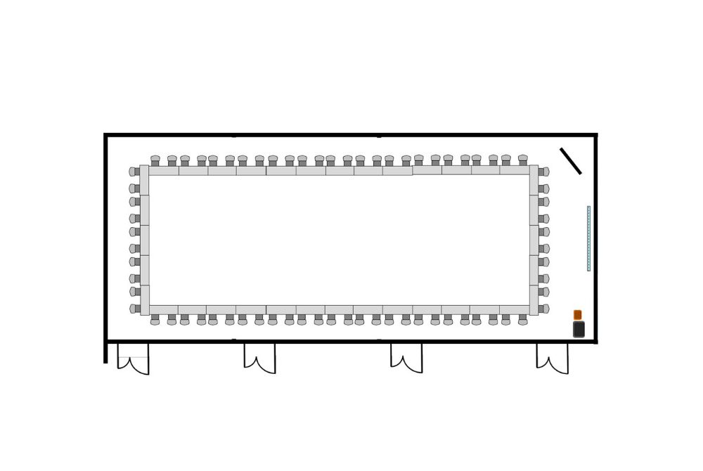 カンファレンスABC ロの字形式