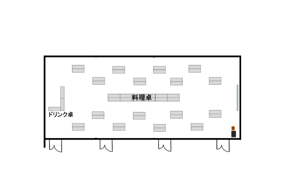 カンファレンスABC 立食パーティー形式
