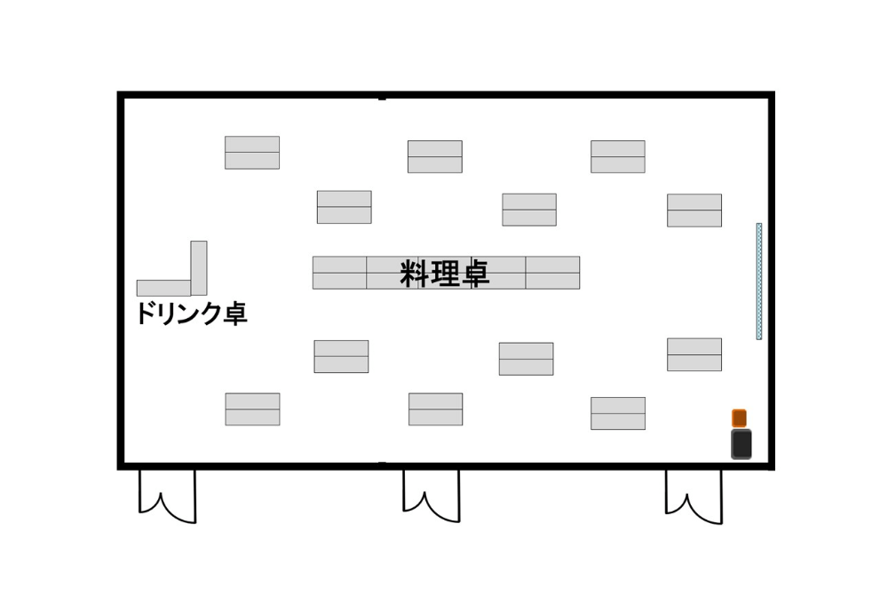 カンファレンスBC 立食パーティー形式