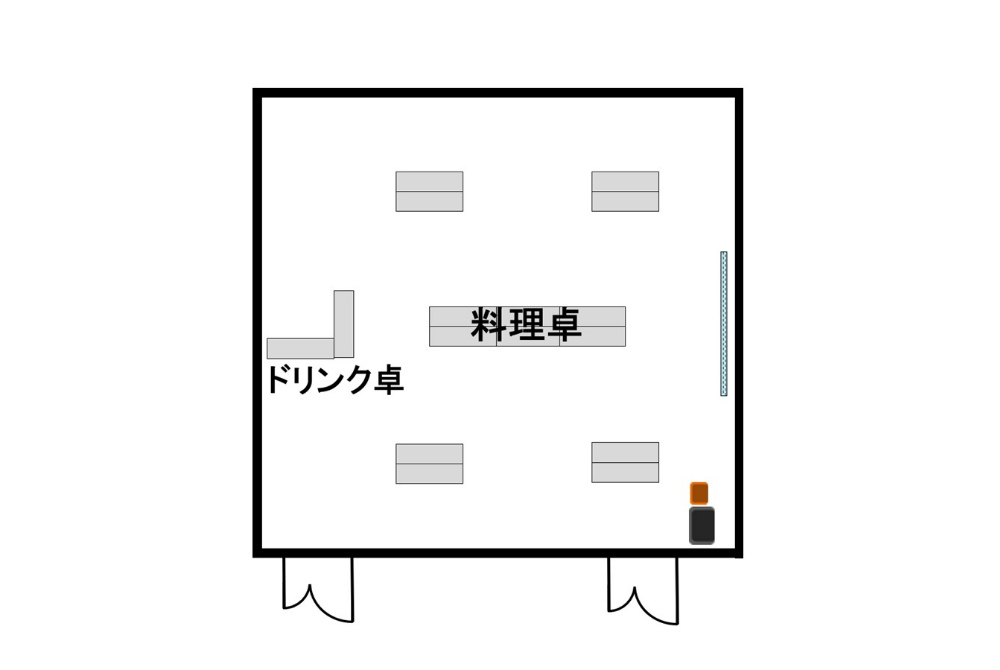 カンファレンスC 立食パーティー形式